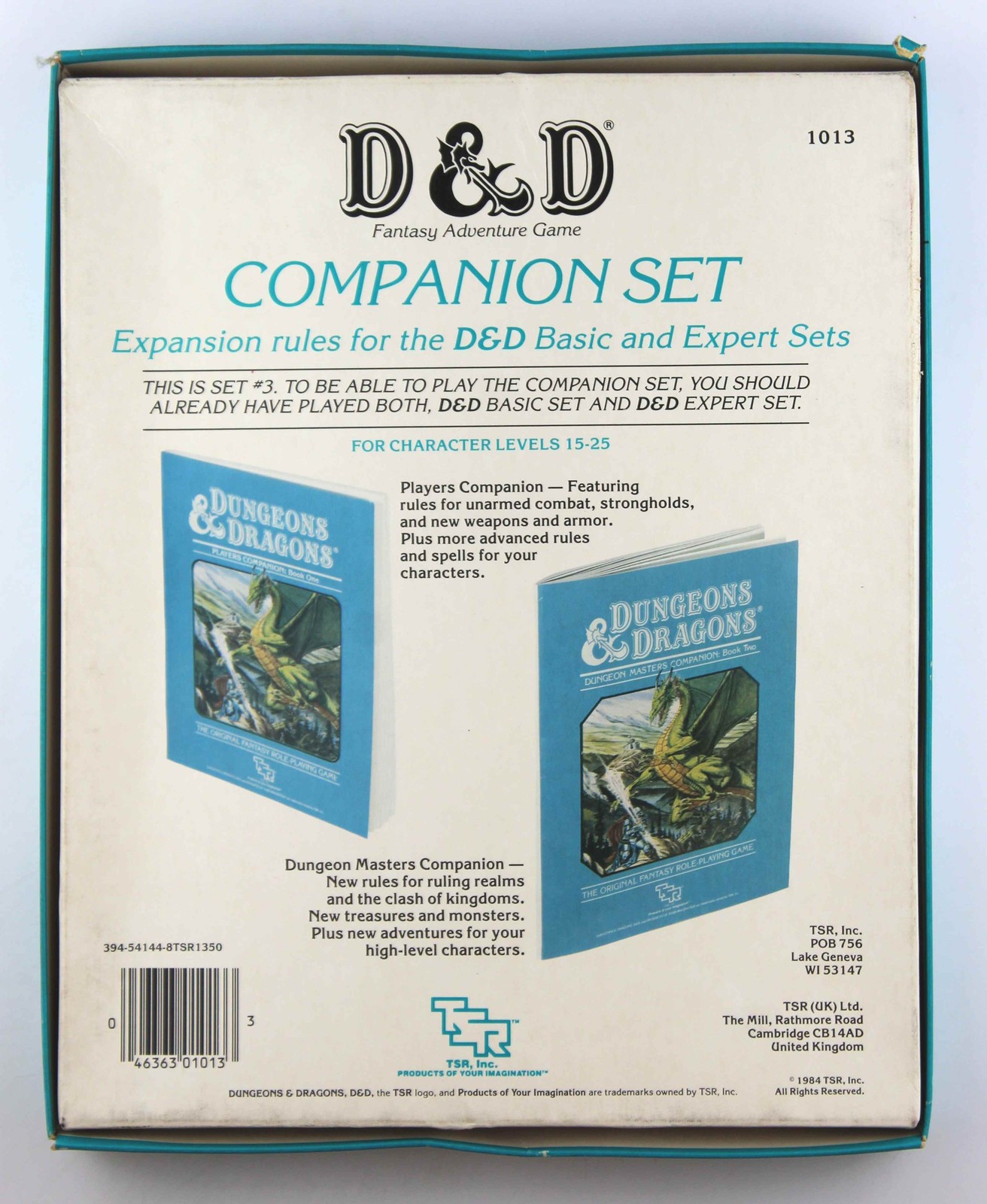 Dungeons & Dragons Set 3 Companion Rules Mentzer, Gygax, Arneson ORIGINAL