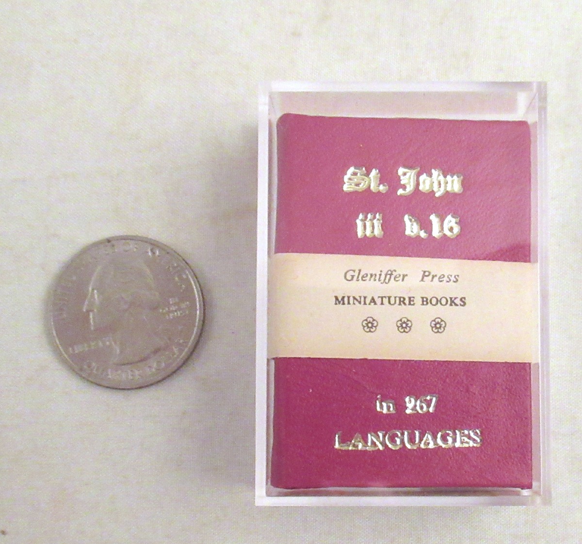 St. John III v. 16 in 267 Languages [Miniature Book] 1984 HC Book