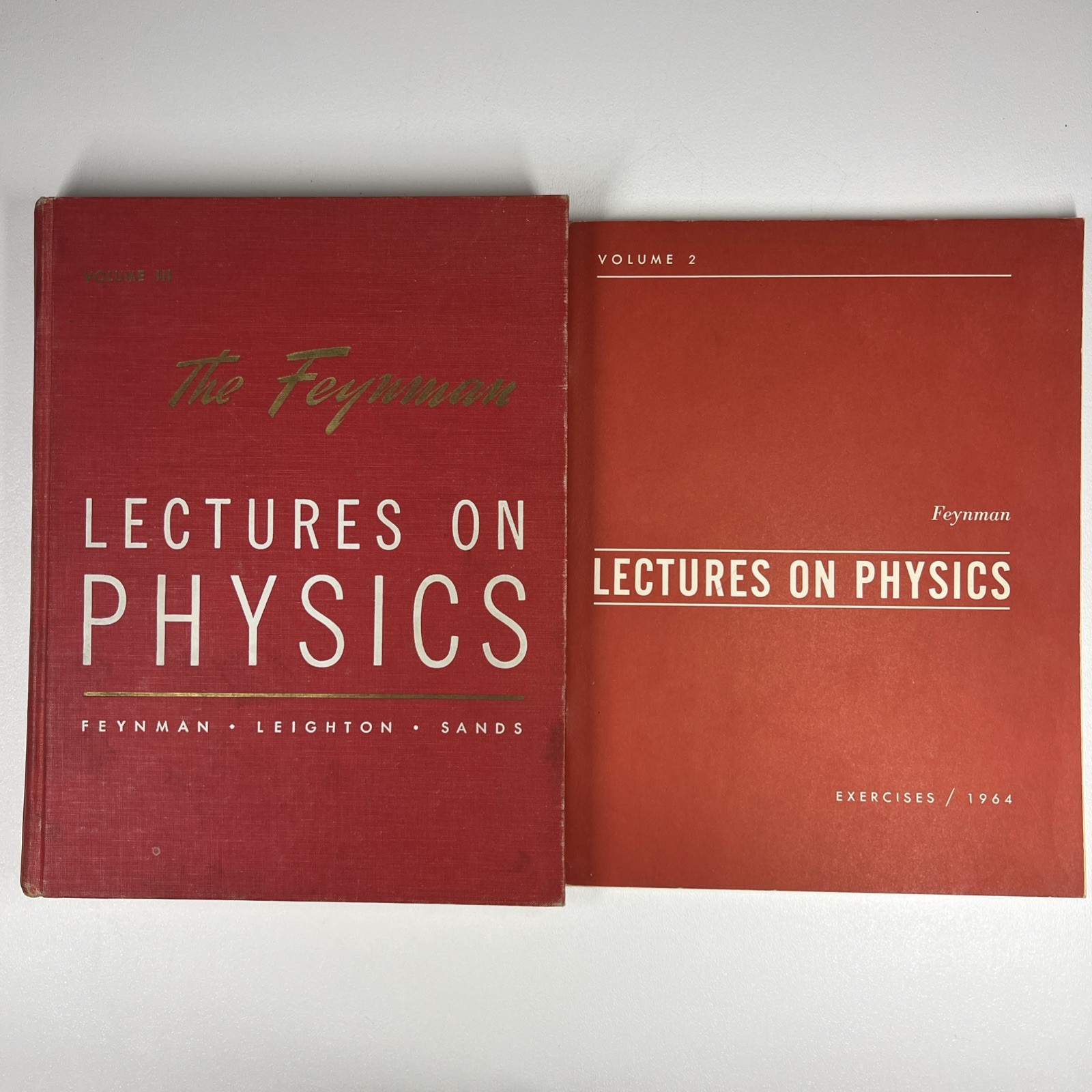 Feynman Lectures on Physics Vol III Quantum Mechanics PLUS Vol 2 Exercises 1960s