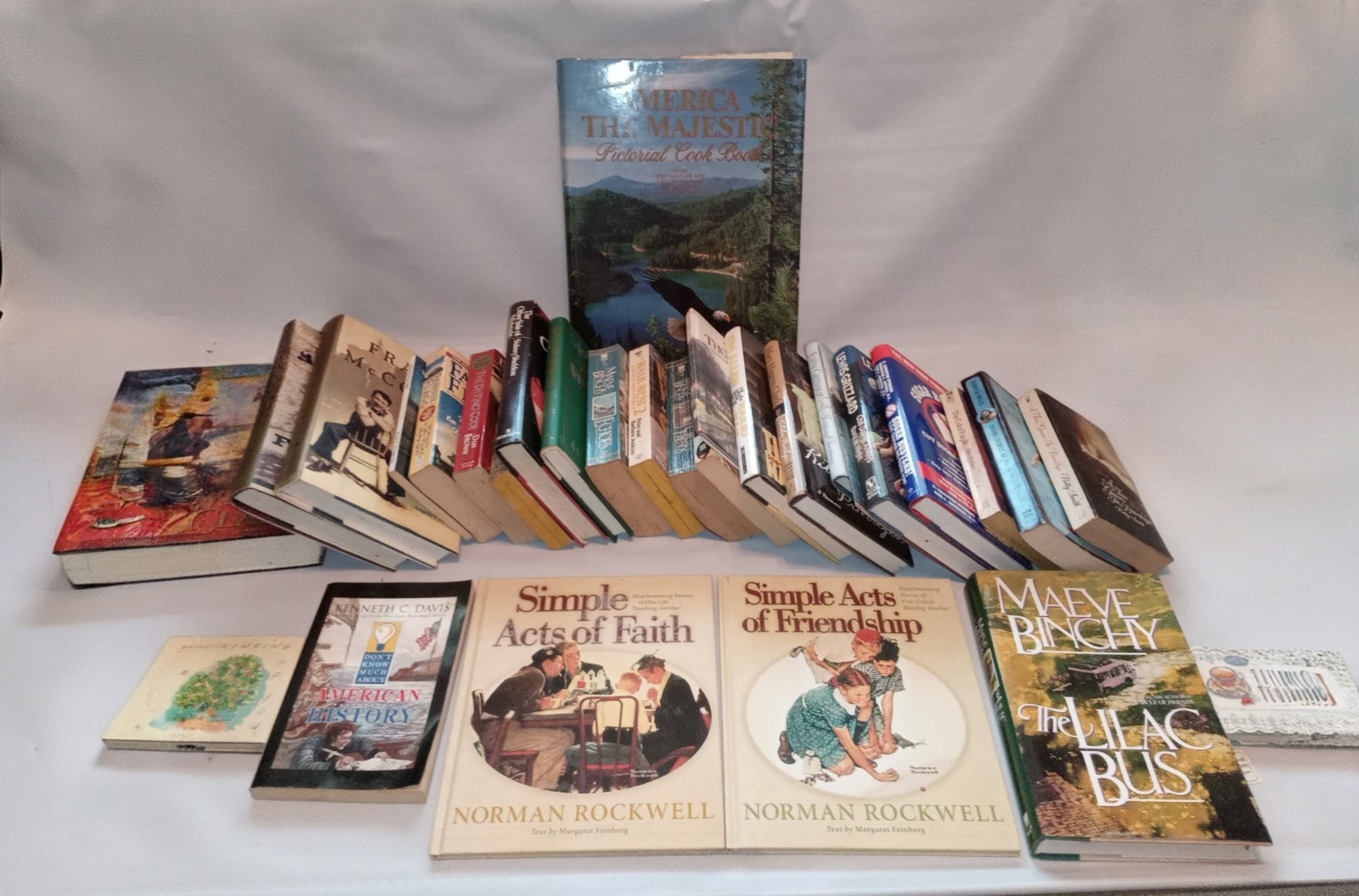 Mega Book LotMixed Genre Book Lot English Maeve Binchy Dan Brown Norman Rockwell