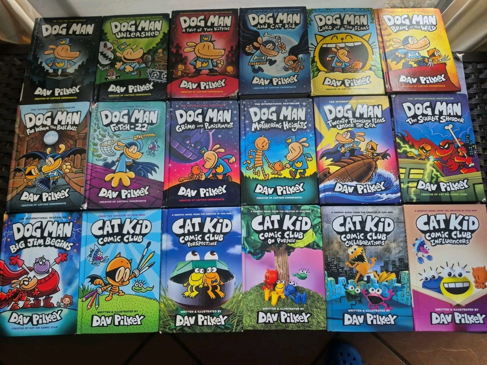 Mega Lot [18] Dav Pilkey Hardcover Books: Dog Man and Cat Kid Comic Club