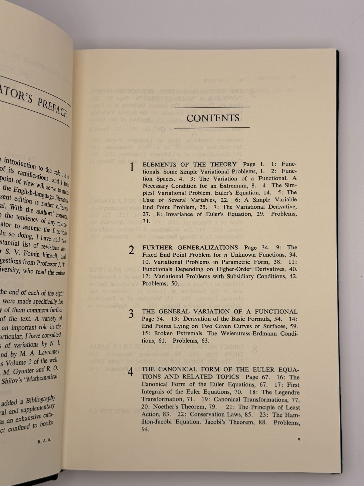 Calculus of Variations Gelfand Fomin 1963 Hardcover Prentice Hall Math Textbook
