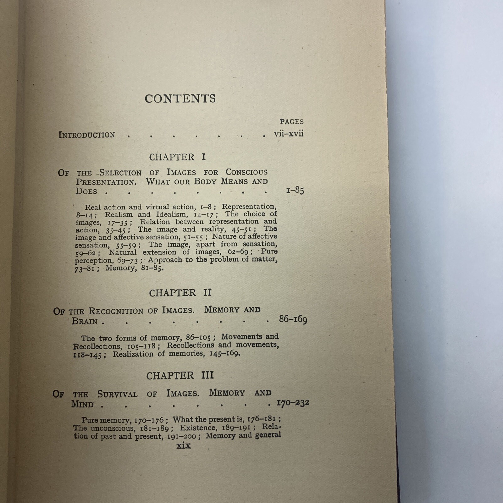 Matter and Memory Henri Bergson 1912 Reissue George Allen & Co.