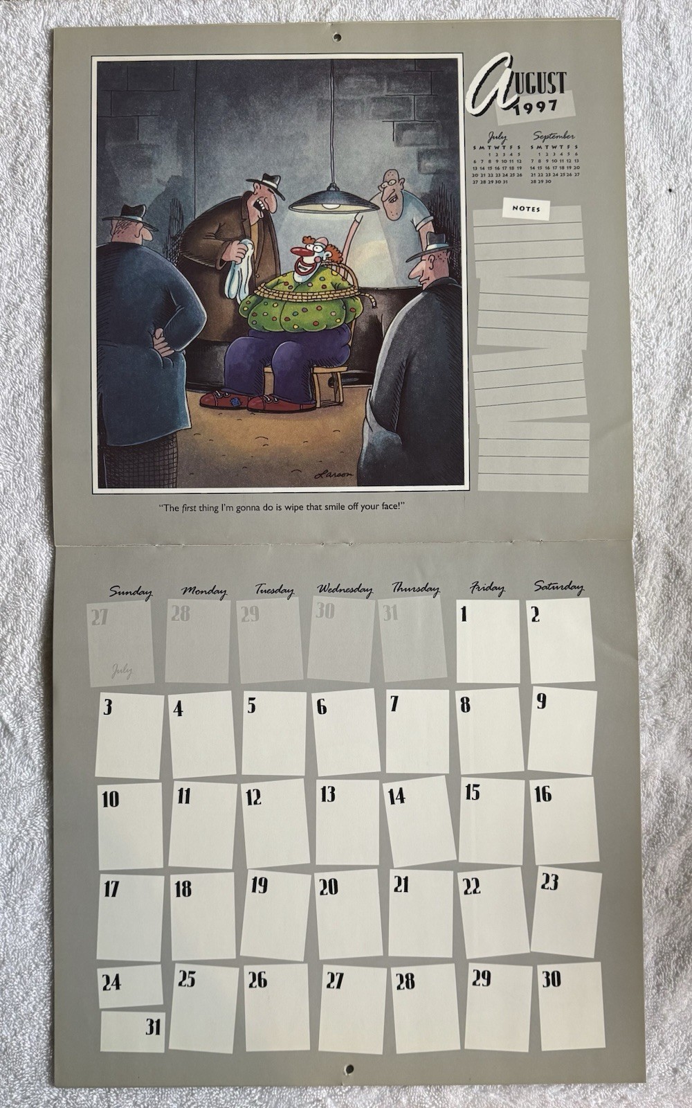 The Far Side 1997 Vintage hanging wall Calendar Gary Larson NOS 13 x 12