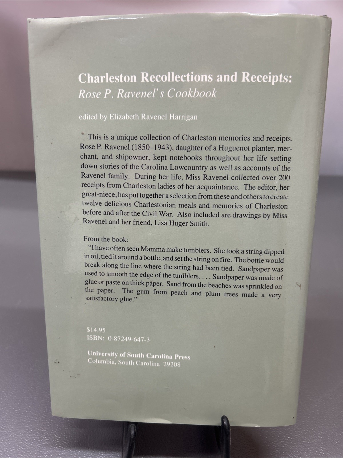 Charleston Recollections and Receipts, Rose P Ravenel’s Cookbook Vintage 1983 HC