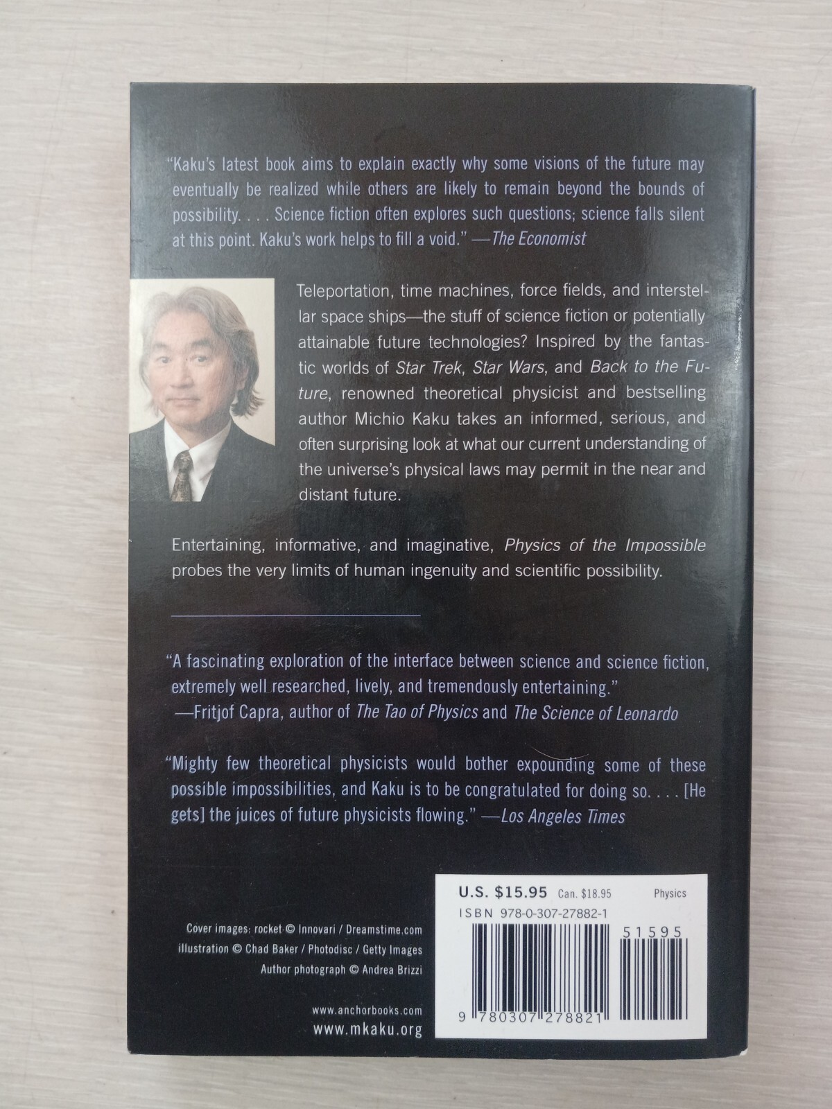 Bestseller Physics of the Impossible by Michio Kaku. Paperback.