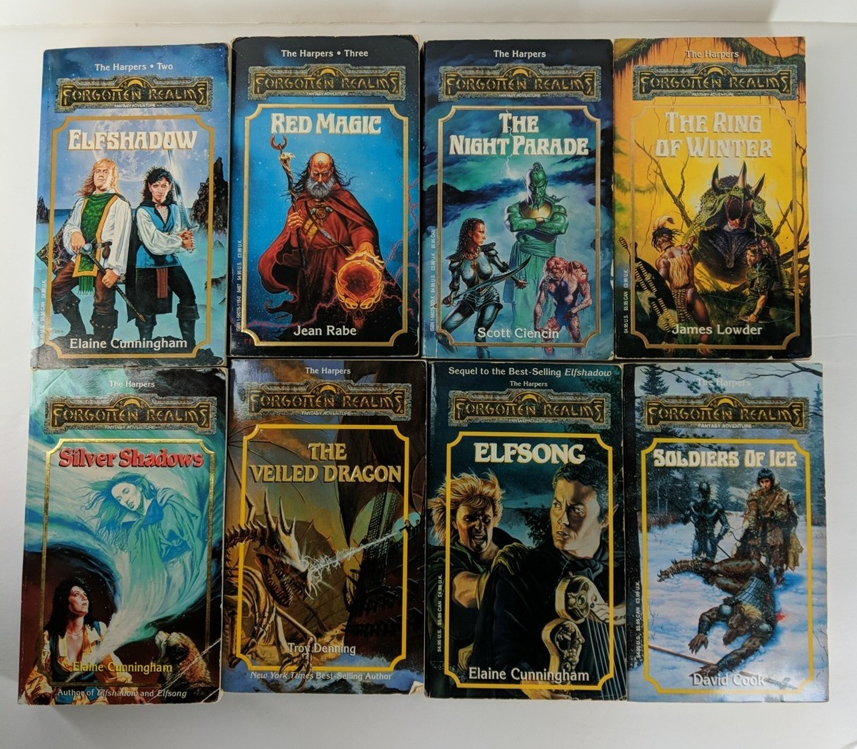 Forgotten Realms THE HARPERS Series #2-5 7 8 12 13~Lot 8 PBs