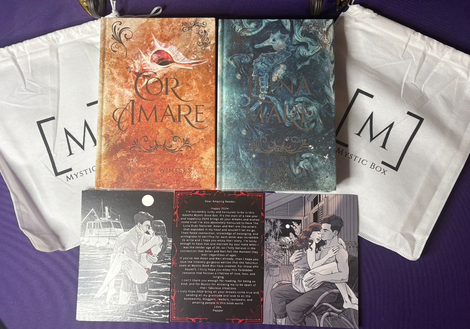 Mystic Book Box Luna Mare & Cor Amare, Sealed, Art Cards, Author Letter