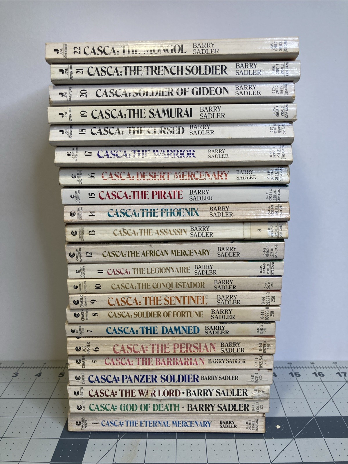 Complete Set of Casca the Eternal Mercenary Books 1-22 Barry Sadler Lot