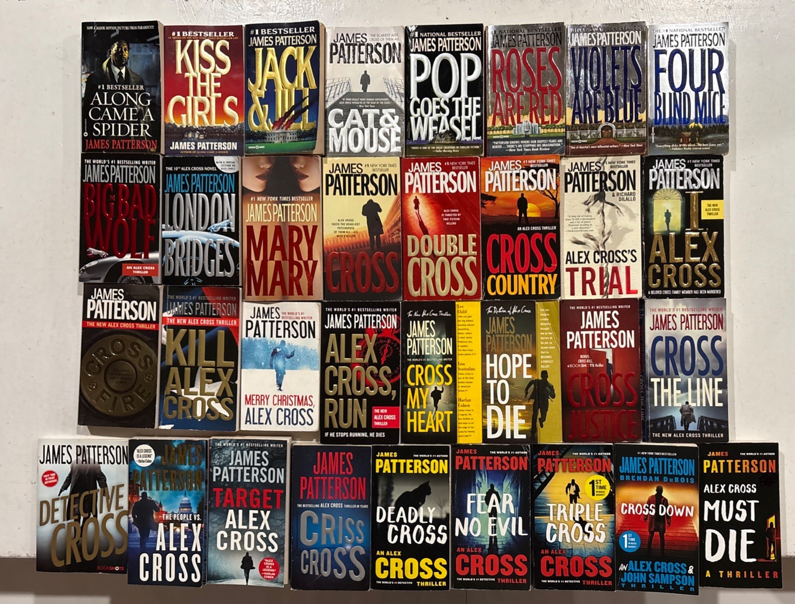 Complete ALEX CROSS Series Books 1-33 JAMES PATTERSON Paperback Lot Set Bundle