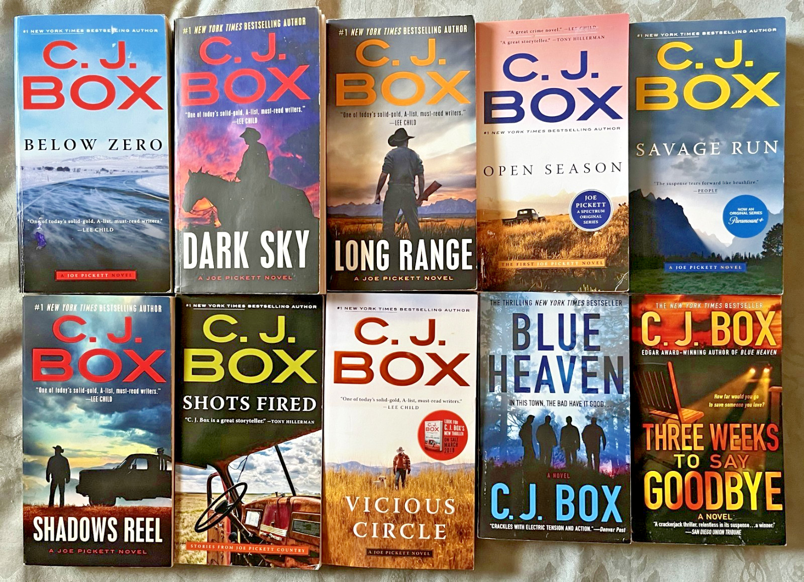Lot of 10 CJ Box Novels * 8 Joe Pickett, 2 Others * PB