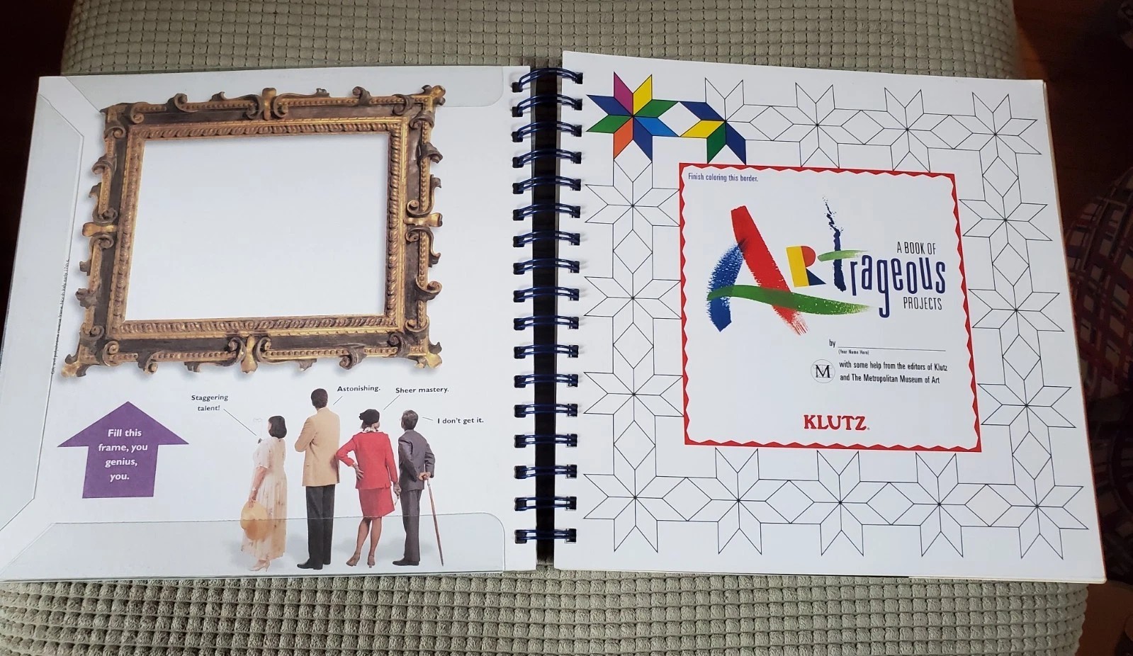 A Book of Artrageous Projects (A Klutz Book) Hardcover NEW