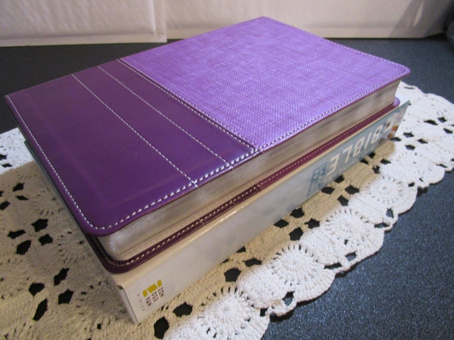 ** NIV 2011 Thinline Bible Large Print 10.5pt *Purple/Plum Leathersoft *NEW* 990