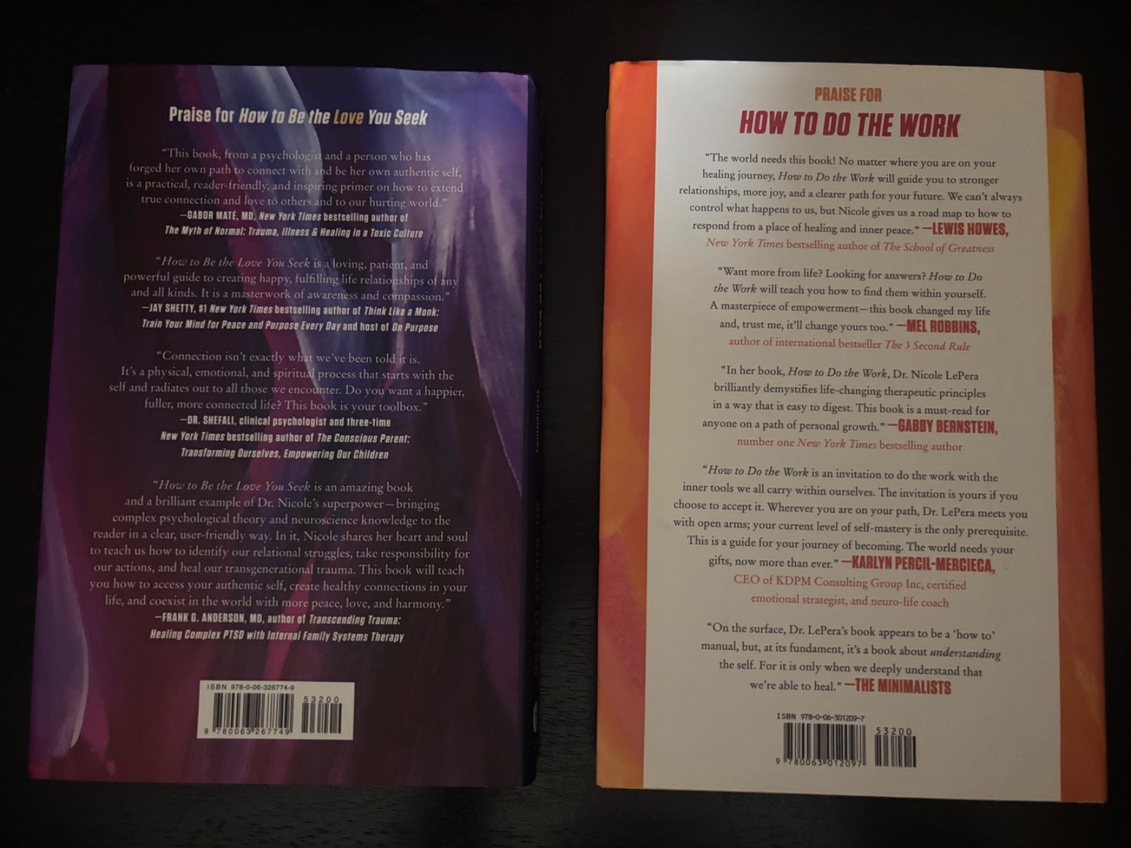 How to Be the Love You Seek + How to do the work by Nicole Lepera Hardcovers (2)