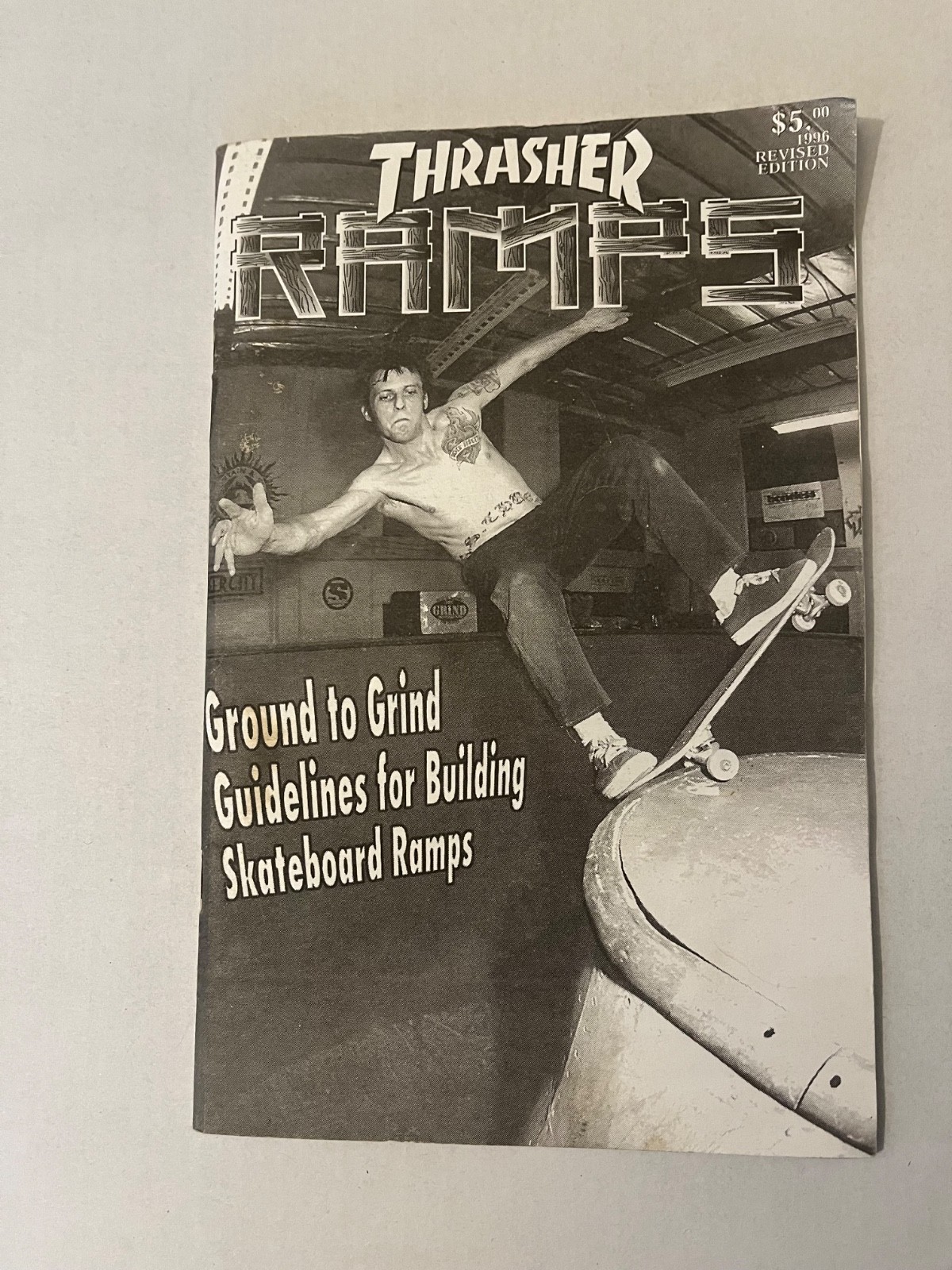 Thrasher Skateboard Ramps B&W Paperback Book Manual Vintage 1996 Revised Edition