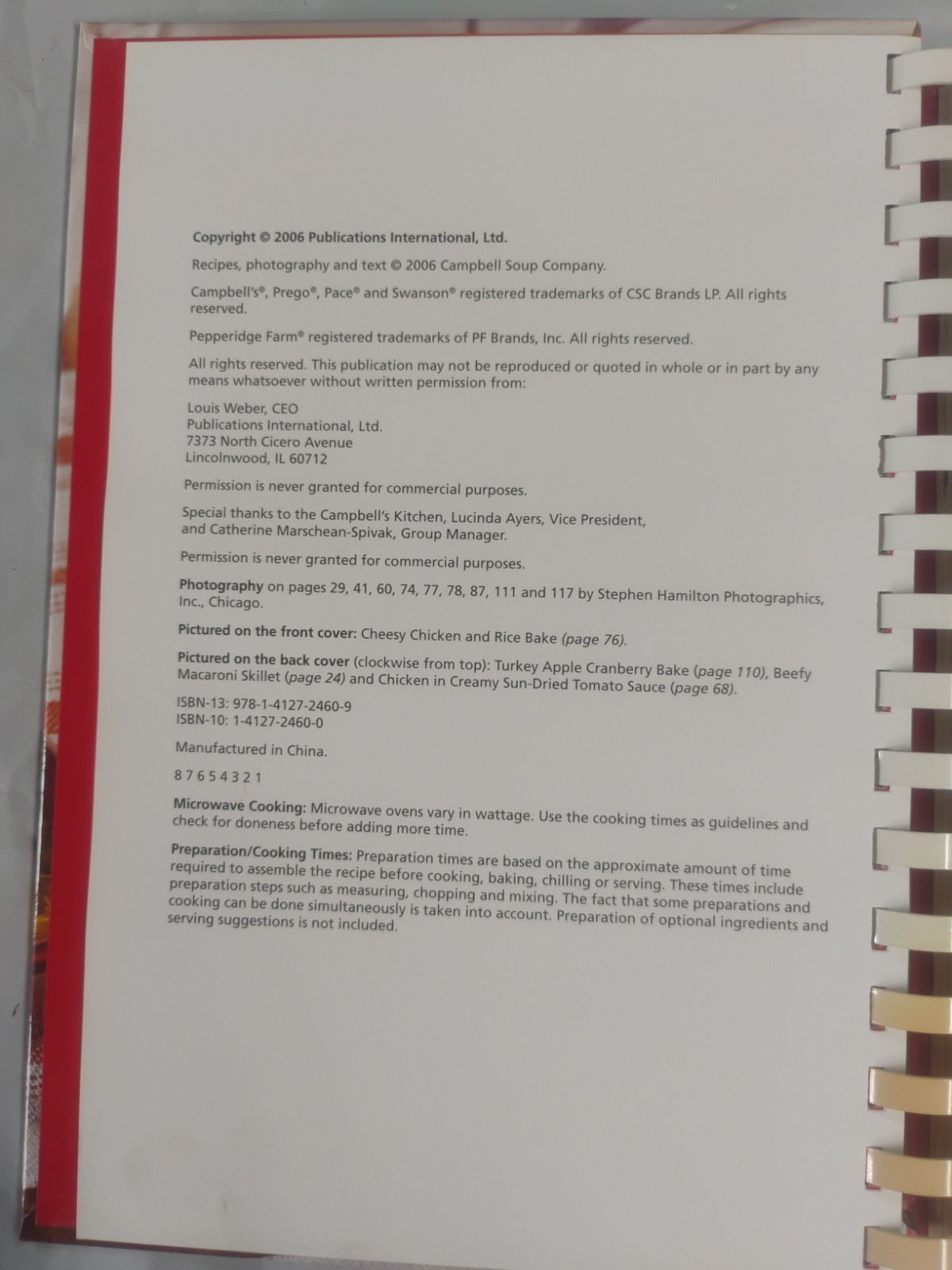 Campbell’s Casseroles and One-Dish Meals Spiral-Bound Skillet Slow Cooker Recipe