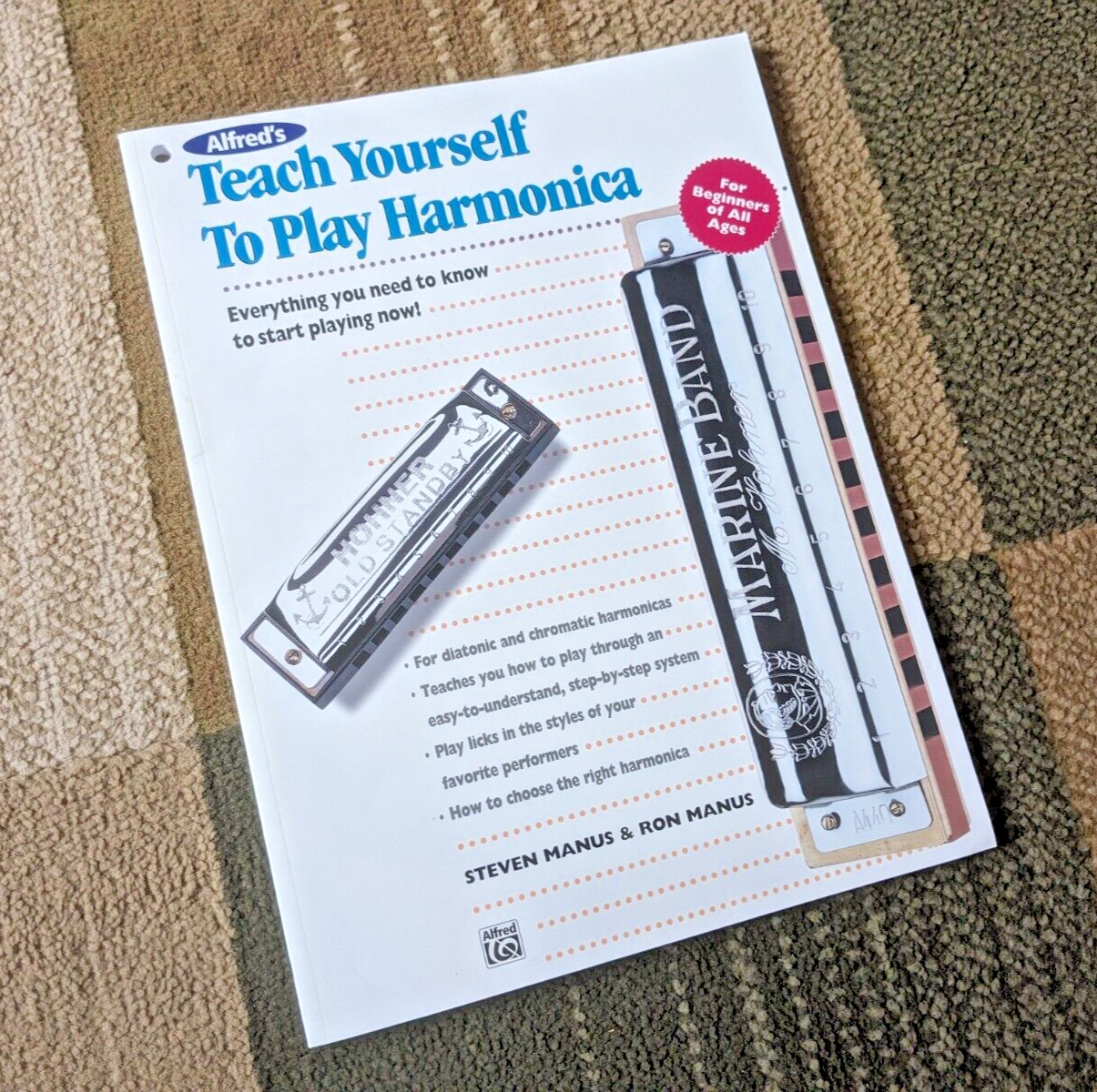 Alfred’s Teach Yourself to Play Harmonica: Everything You Need to Know FREE SHIP
