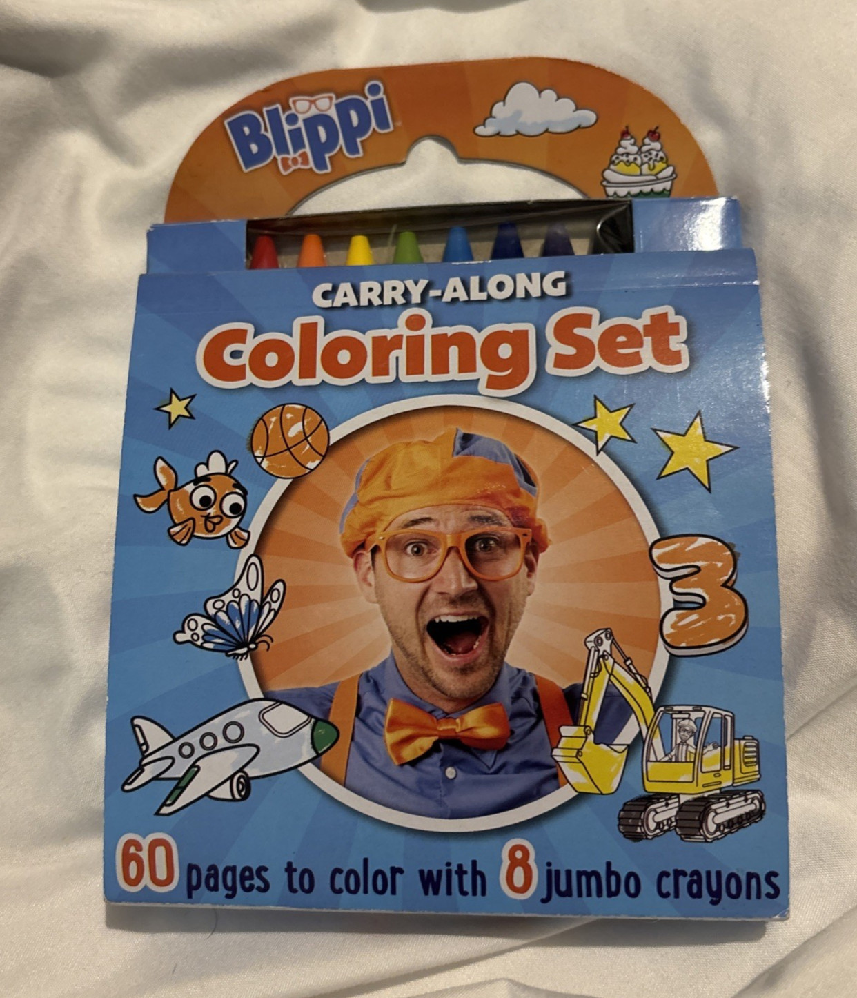 Carry-Along Coloring: Blippi: Carry-Along Coloring Set 60 pages and 8 crayons