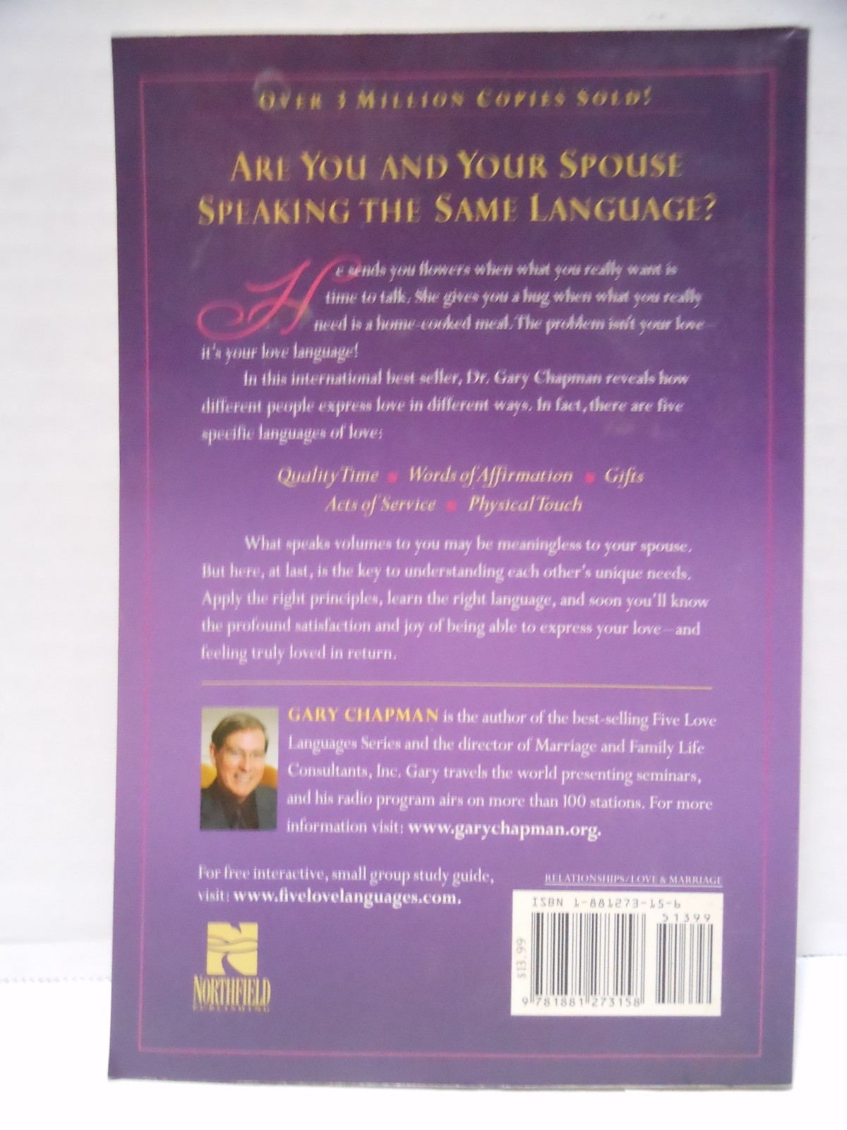 THE FIVE LOVE LANGUAGES GARY CHAPMAN 2004 PAPERBACK EXPRESS COMMITMENT TIME GIFT