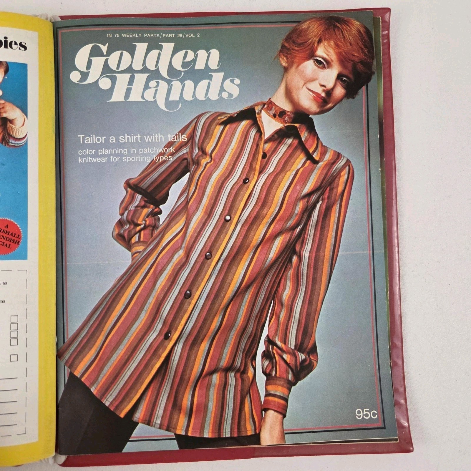 Vintage Golden Hands Marshall Cavendish Red HC Craft Sewing Knitting Embroidery
