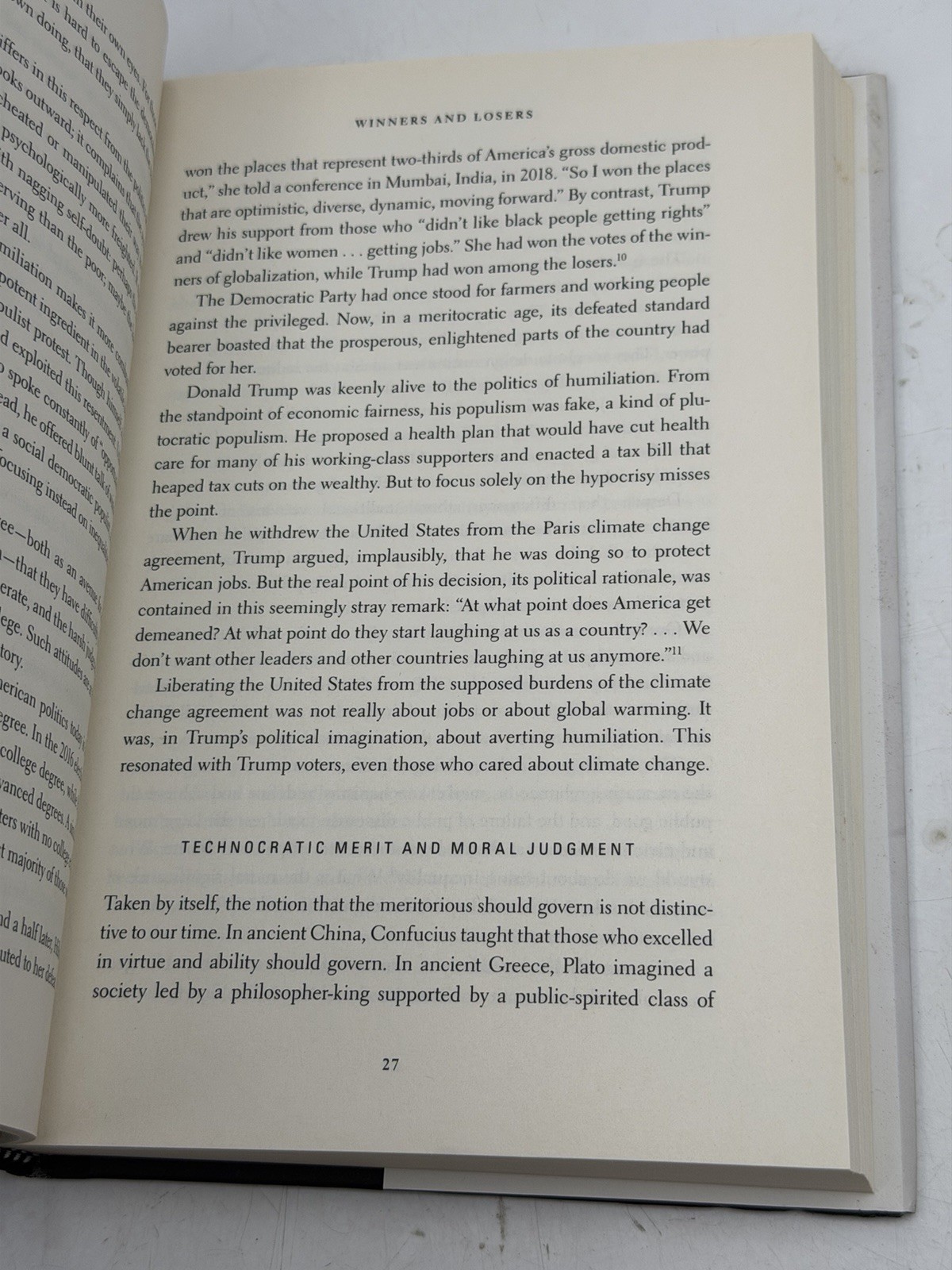 Signed First Edition The Tyranny of Merit Michael J. Sandel 2020 Hardcover
