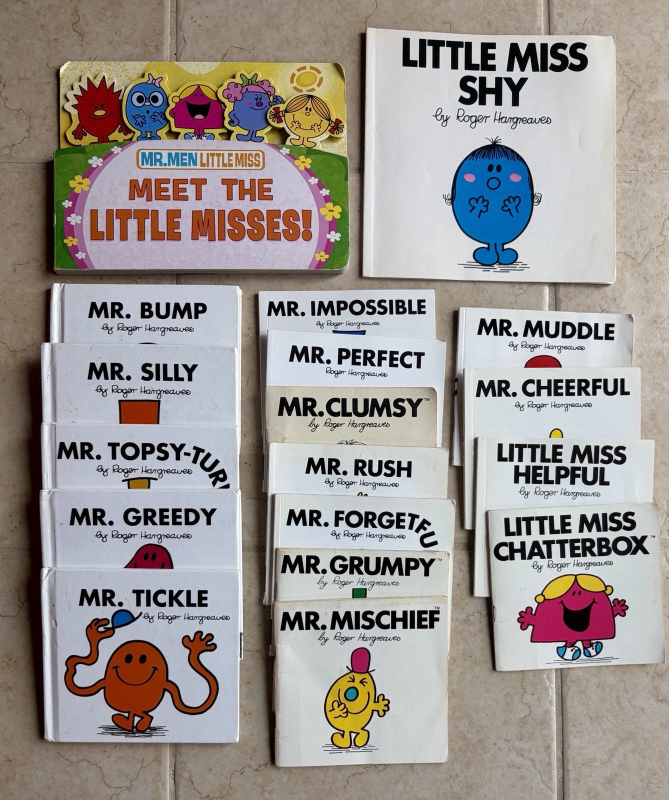 Roger Hargreaves Mr/Little Miss Lot of 17 +Meet the Little Misses! Board Bk