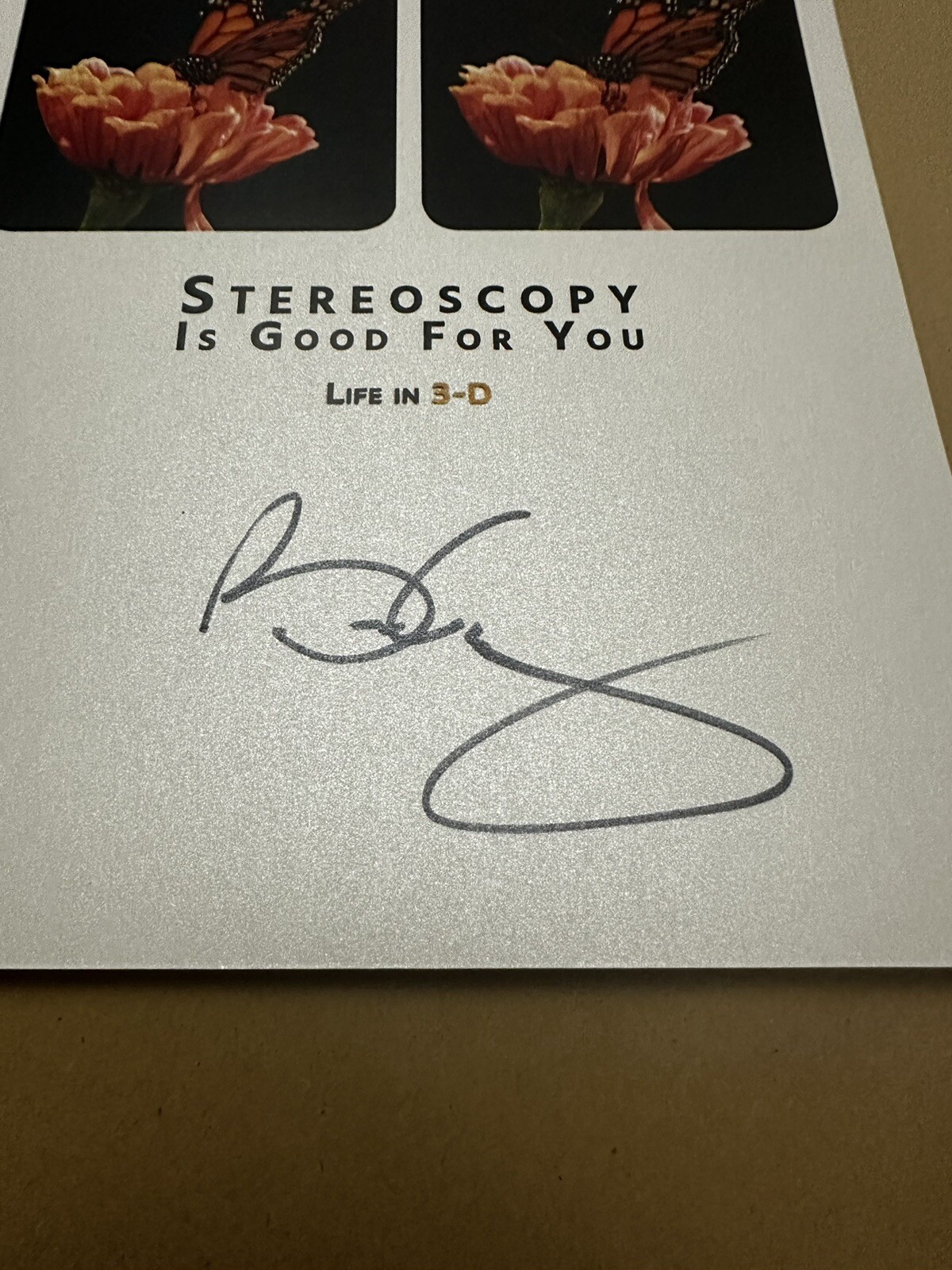 Brian May SIGNED AUTOGRAPHED Book Plate Steroscopy Is Good For You Queen