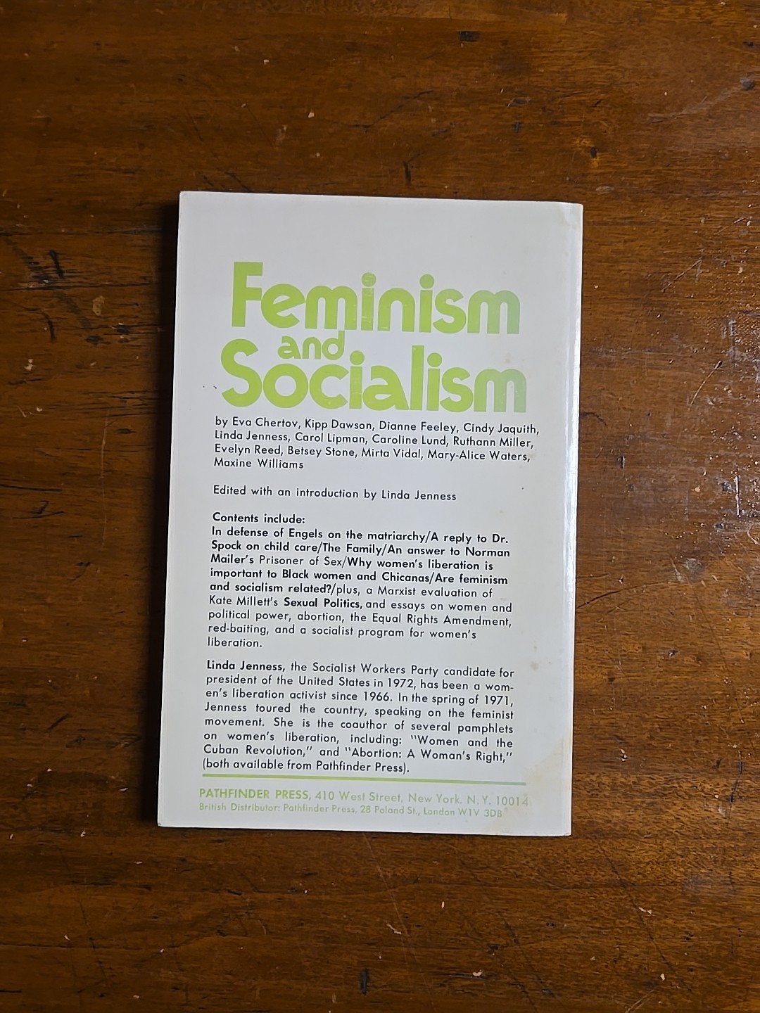 Linda Jenness, Feminism And Socialism 1972 Pathfinder Press