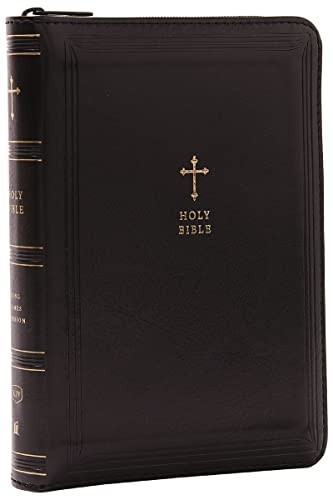 KJV, Compact Reference Bible (#6873ZBK – Black Leathersoft With Zipper)