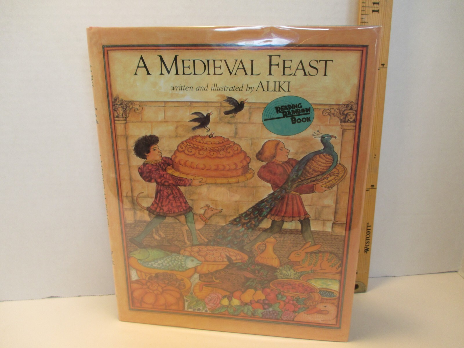 children’s picture book A MEDIEVAL FEAST signed by ALIKI 1983 hc + dj