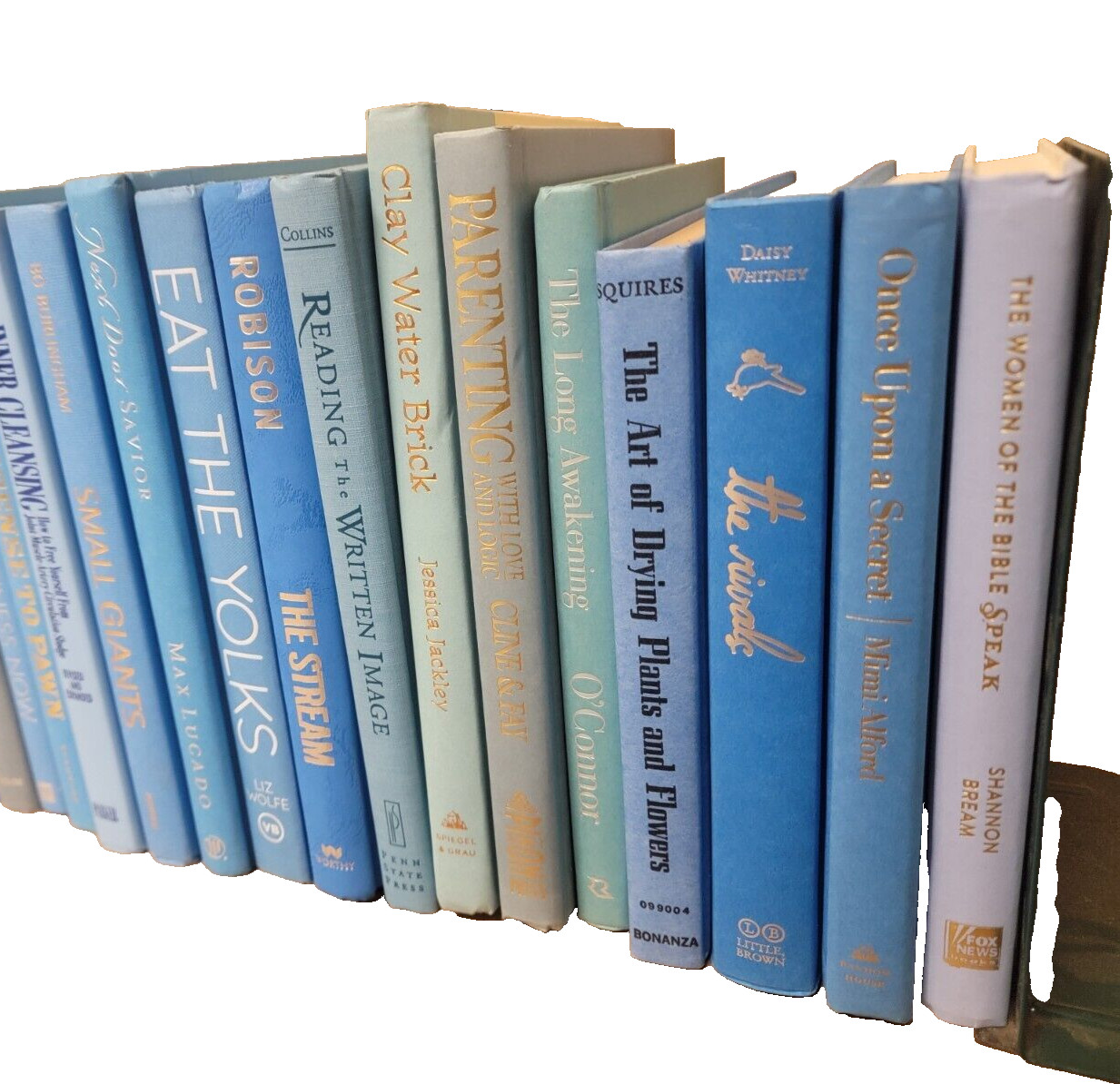Lot of 10 Hardcover LIGHT BLUE Sky Baby Azure Shade Books for Staging Prop Decor