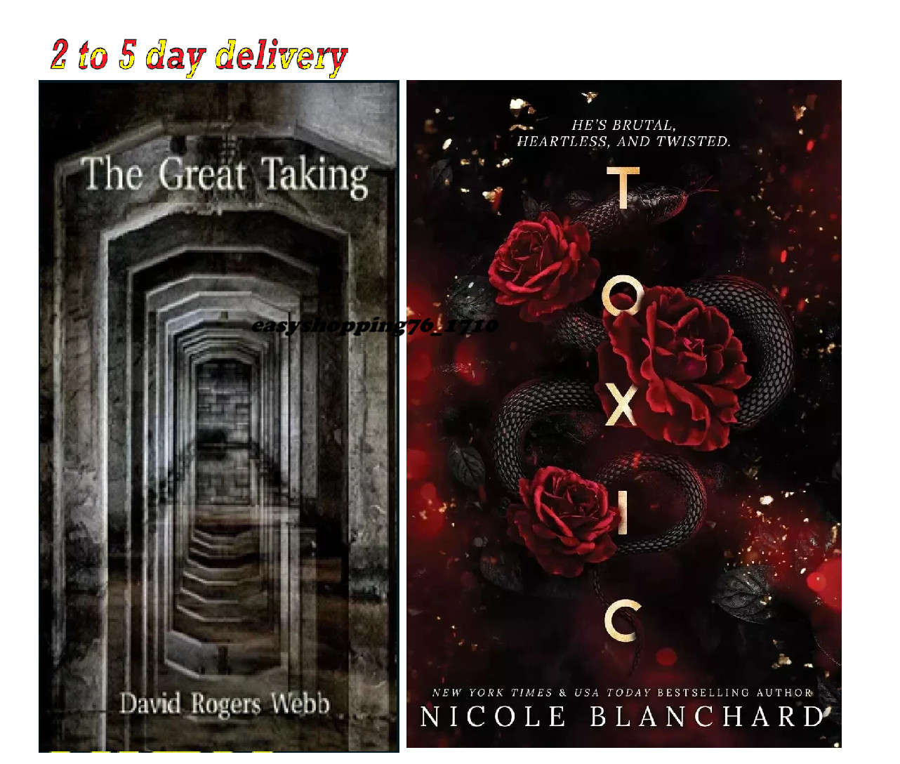 Set of 2 book The Great Taking+ Toxic Paperback, English Free Shipping USA ITEM