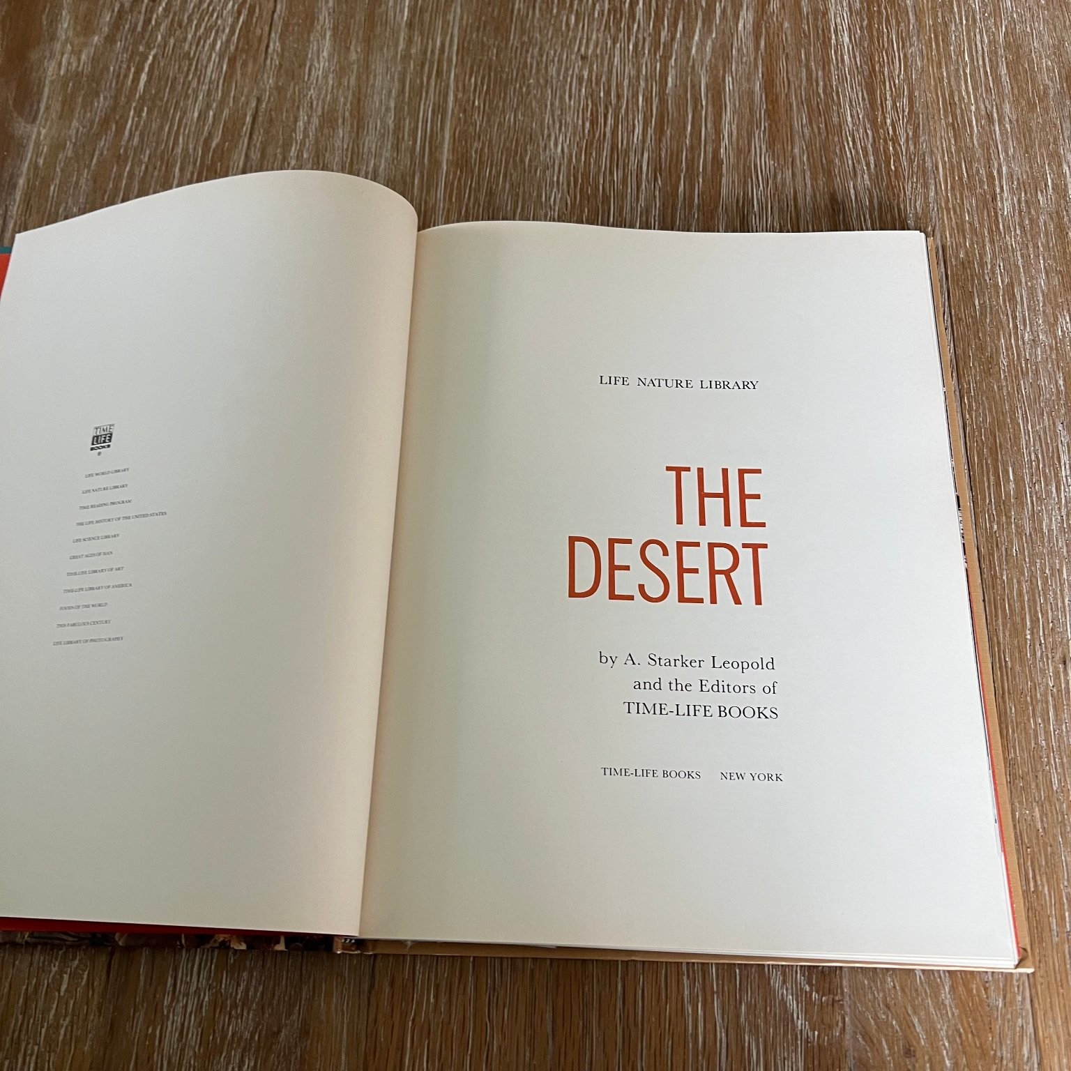 The Desert A. Starker Leopold 1971 Revised Edition Life Nature Library Time-Life