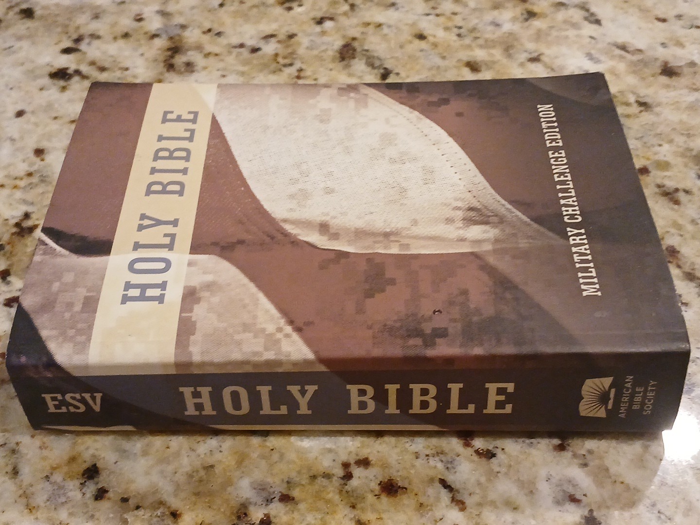 HOLY BIBLE MILITARY CHALLENGE EDITION 124350 American Bible Society Flag