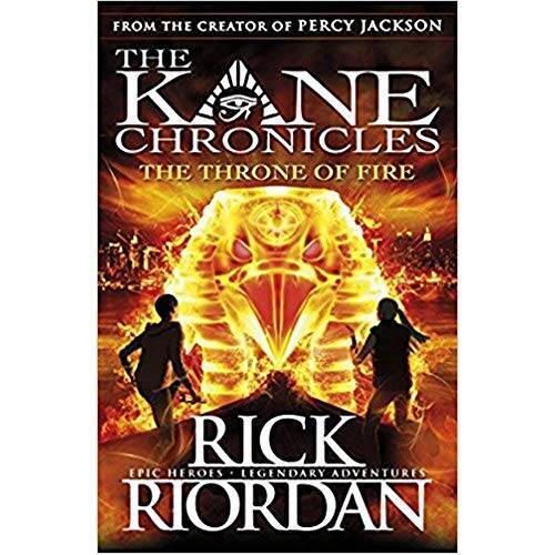 THE KANE CHRONICLES THE THRONE OF FIRE, RICK RIORDAN – Paperback – VERY GOOD