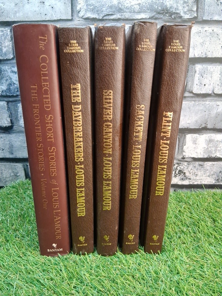 Lot of 5 Louis L’Amour 4 Leatherette & 1 Hardcover Books