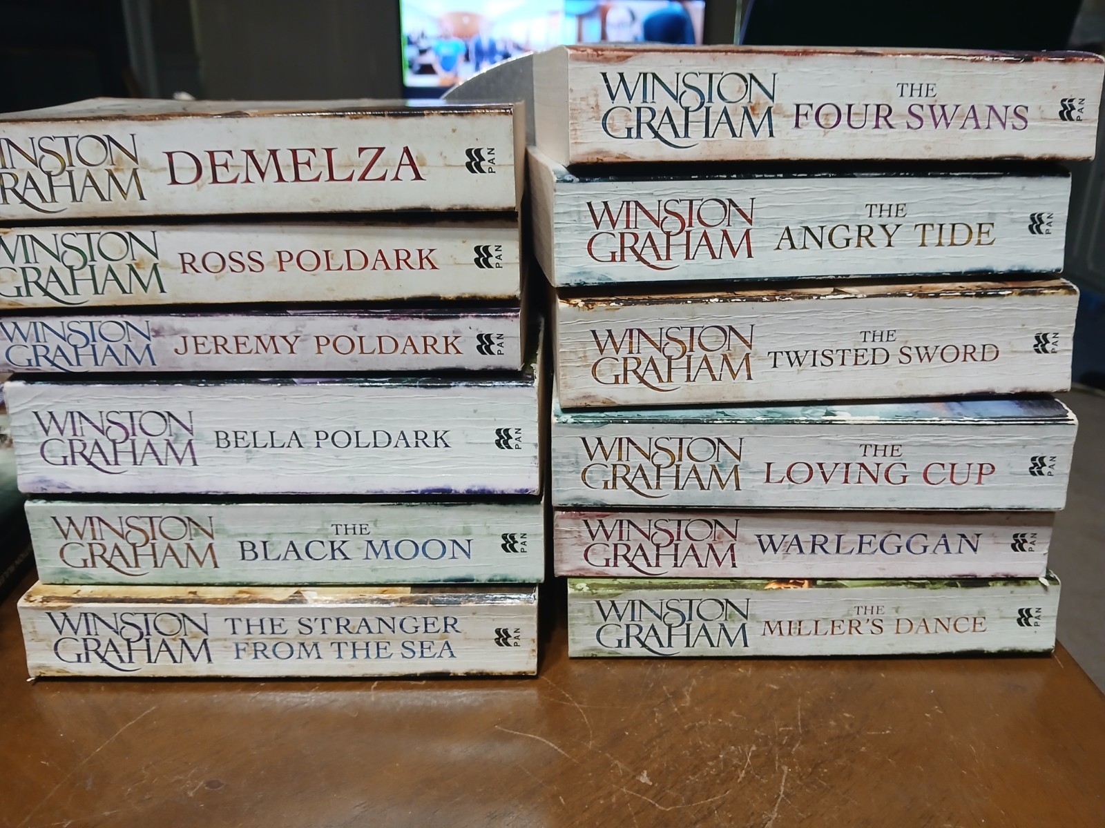 Winston Graham POLDARK Complete Series Lot of 12 Vol 1-12 Set of Paperback Books