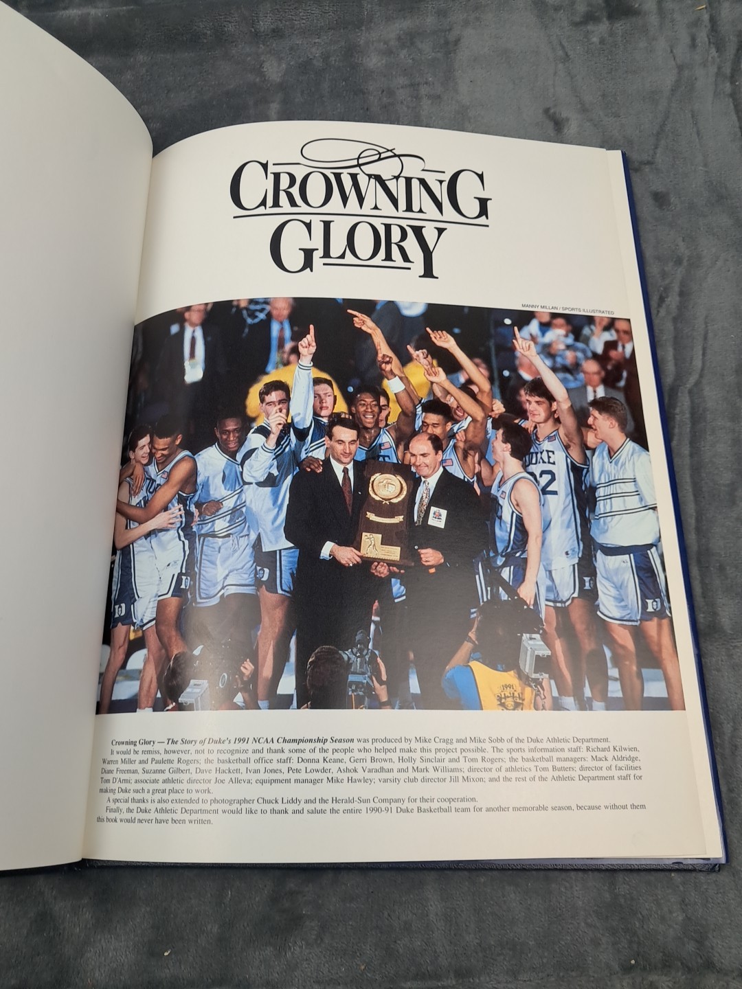 Duke Basketball Book Lot: Crowning Glory (1991) and Back To Back (1992) NCAA