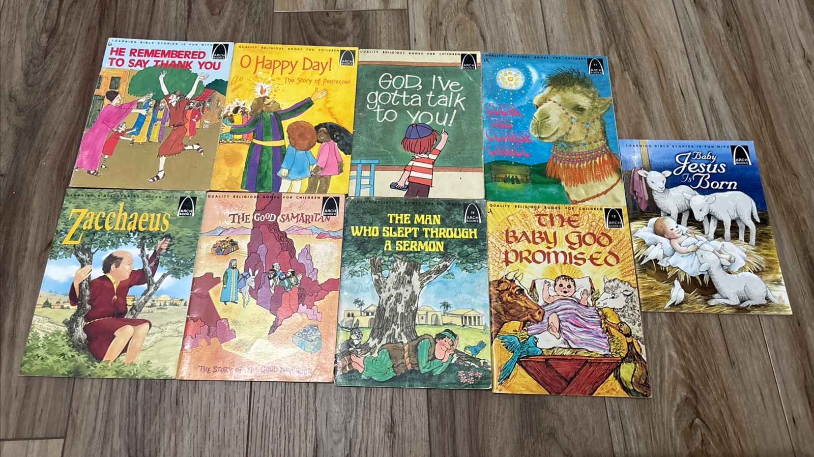 Vintage Lot of 9 Arch Books Kids Bible Stories Religious Homeschool
