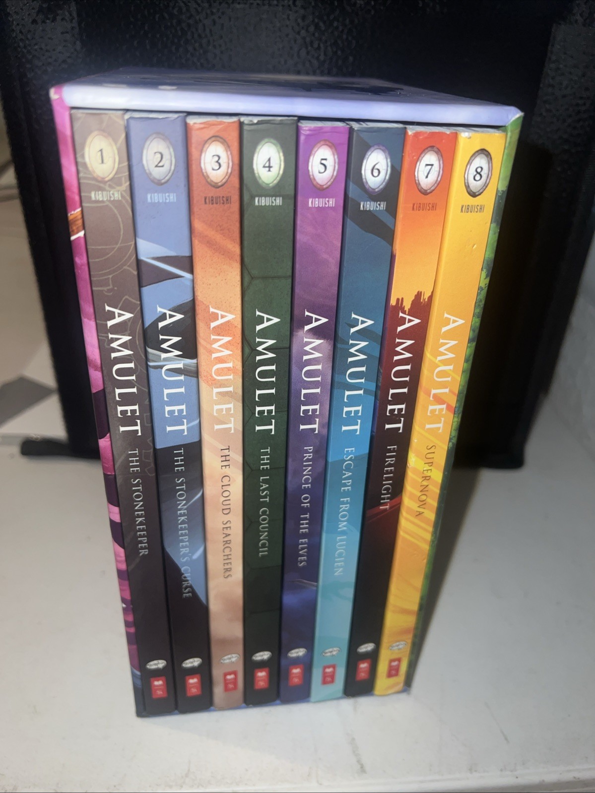 AMULET #1-8 by Kazu Kibuishi (Box Set, 2018) ~1,2,3,4,5,6,7,8~ Trade Paperback