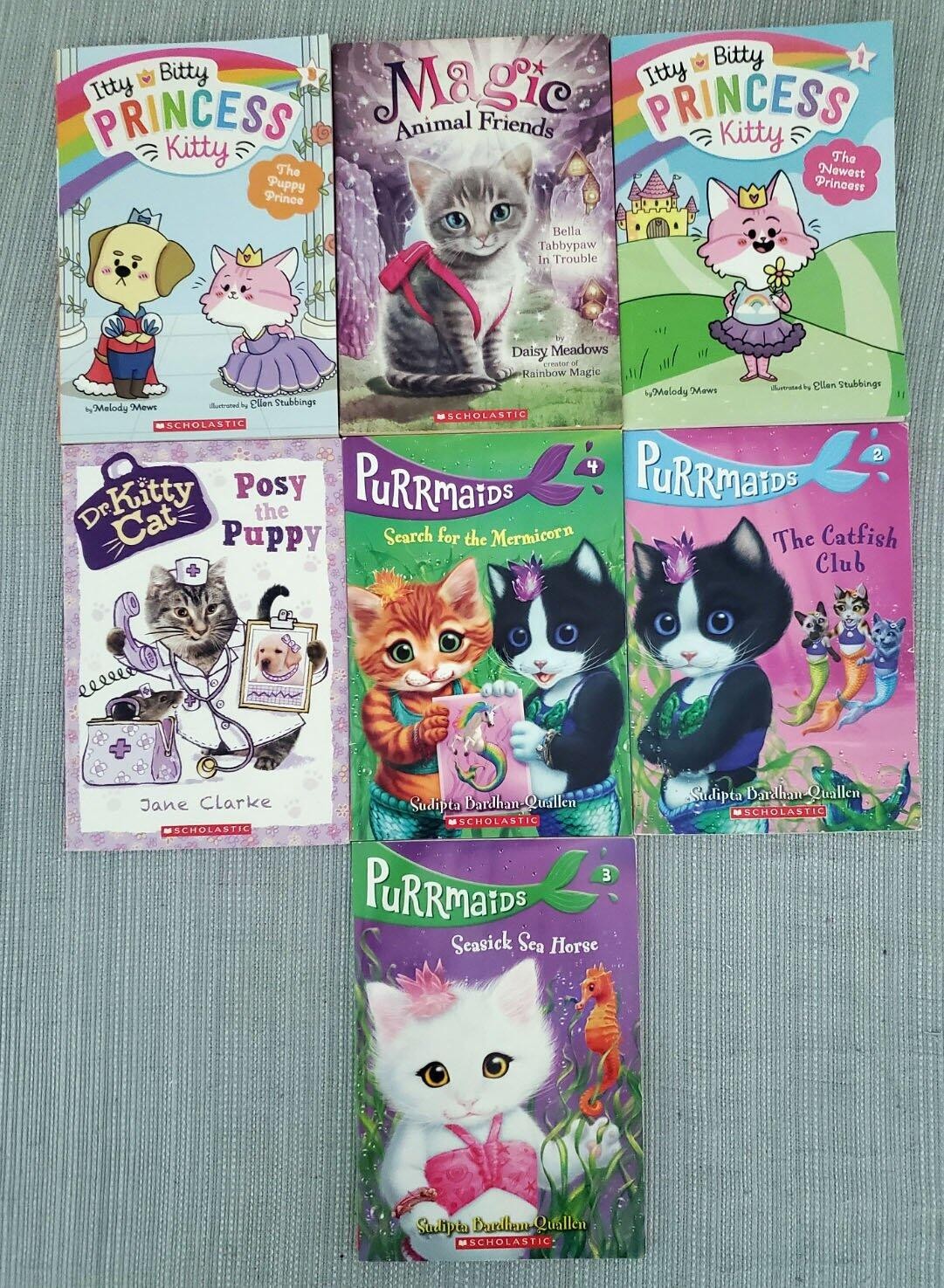 Lot 7 PURRMAIDS ITTY BITTY PRINCESS KITTY Chapter Books Cat Kitten