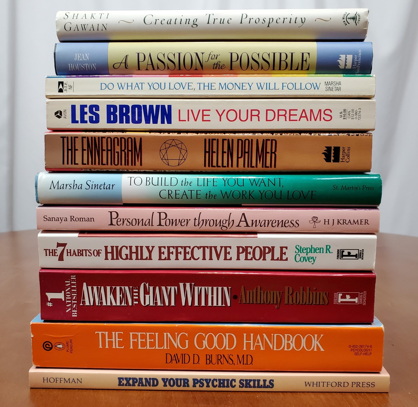 Self Help Book Lot of 11 Anthony Robbins Marsha Sinetar Shakti Gawain