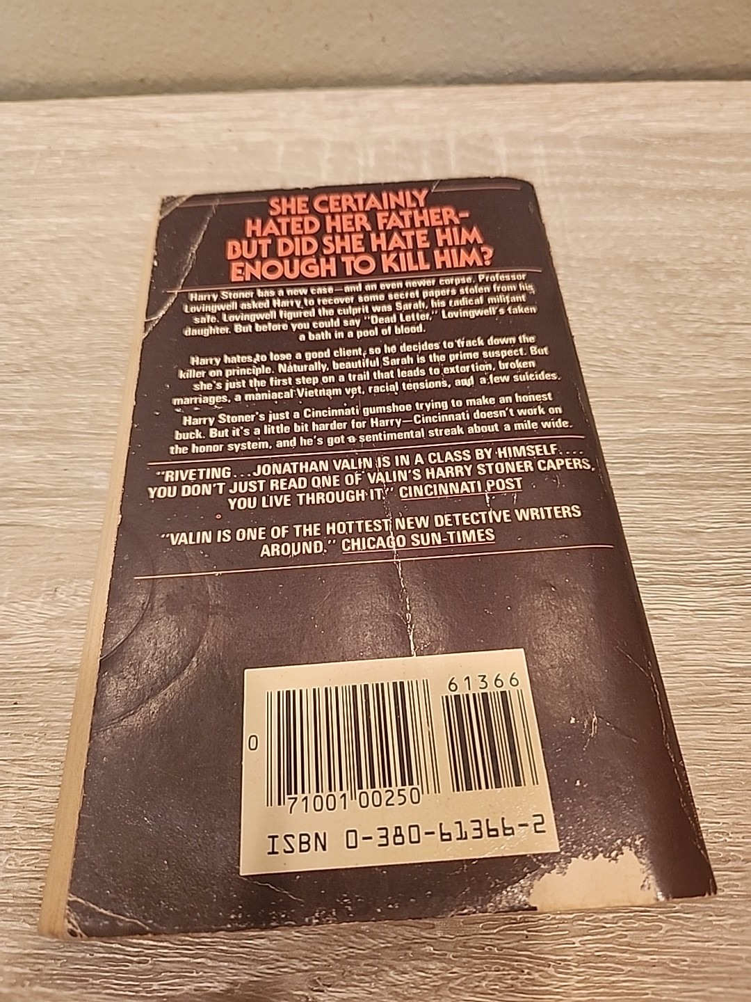 📒Dead Letter Mass Market Paperbound By Jonathan Valin 1270