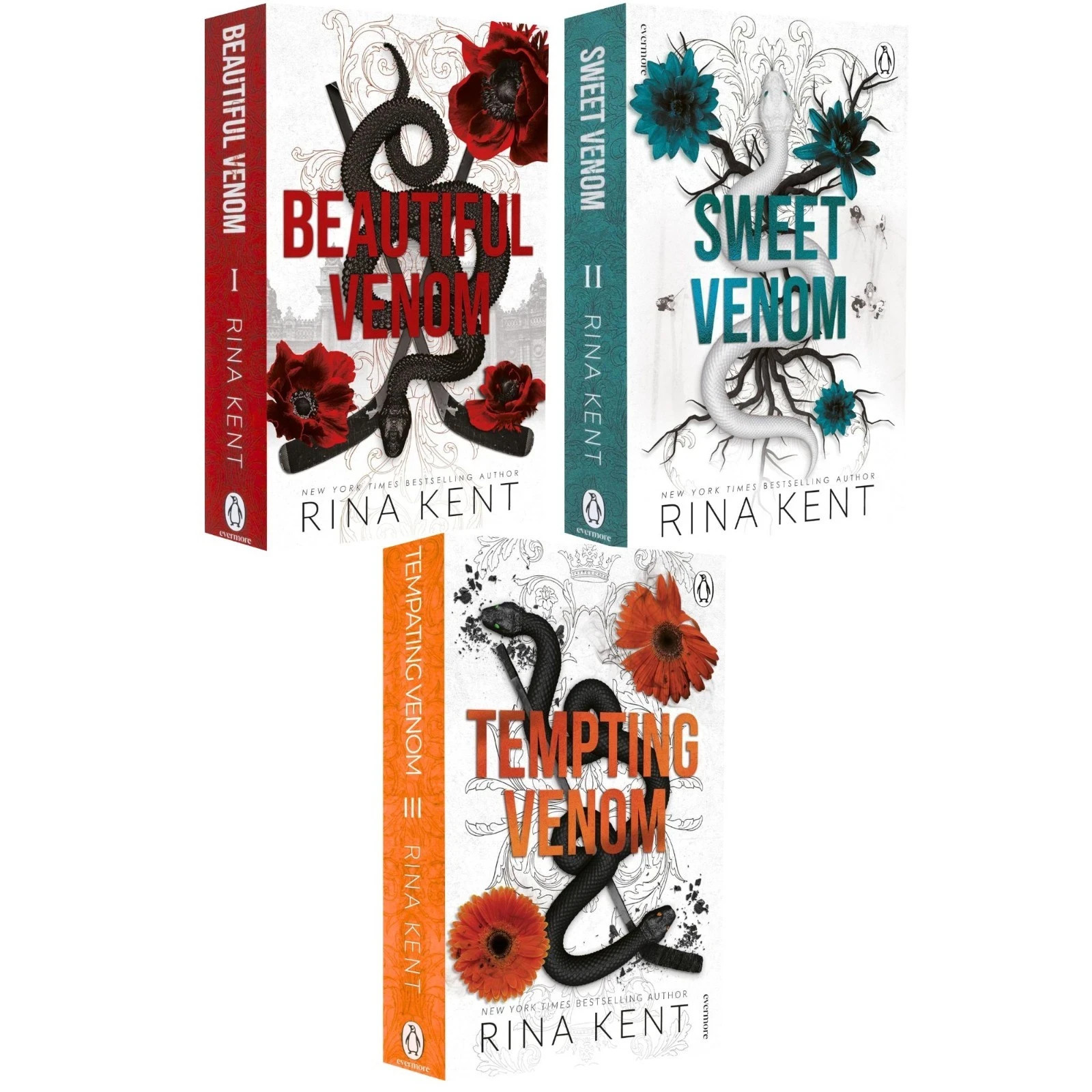 The Viper Series Beautiful Venom,Sweet Venom,Tempting Venom by Rina Kent