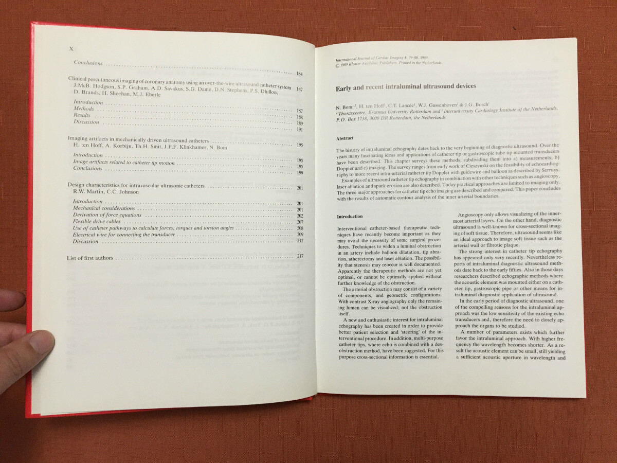 Intravascular Ultrasound – Edited by Bom & Roelandt -1989 – HB -Techniques, etc.