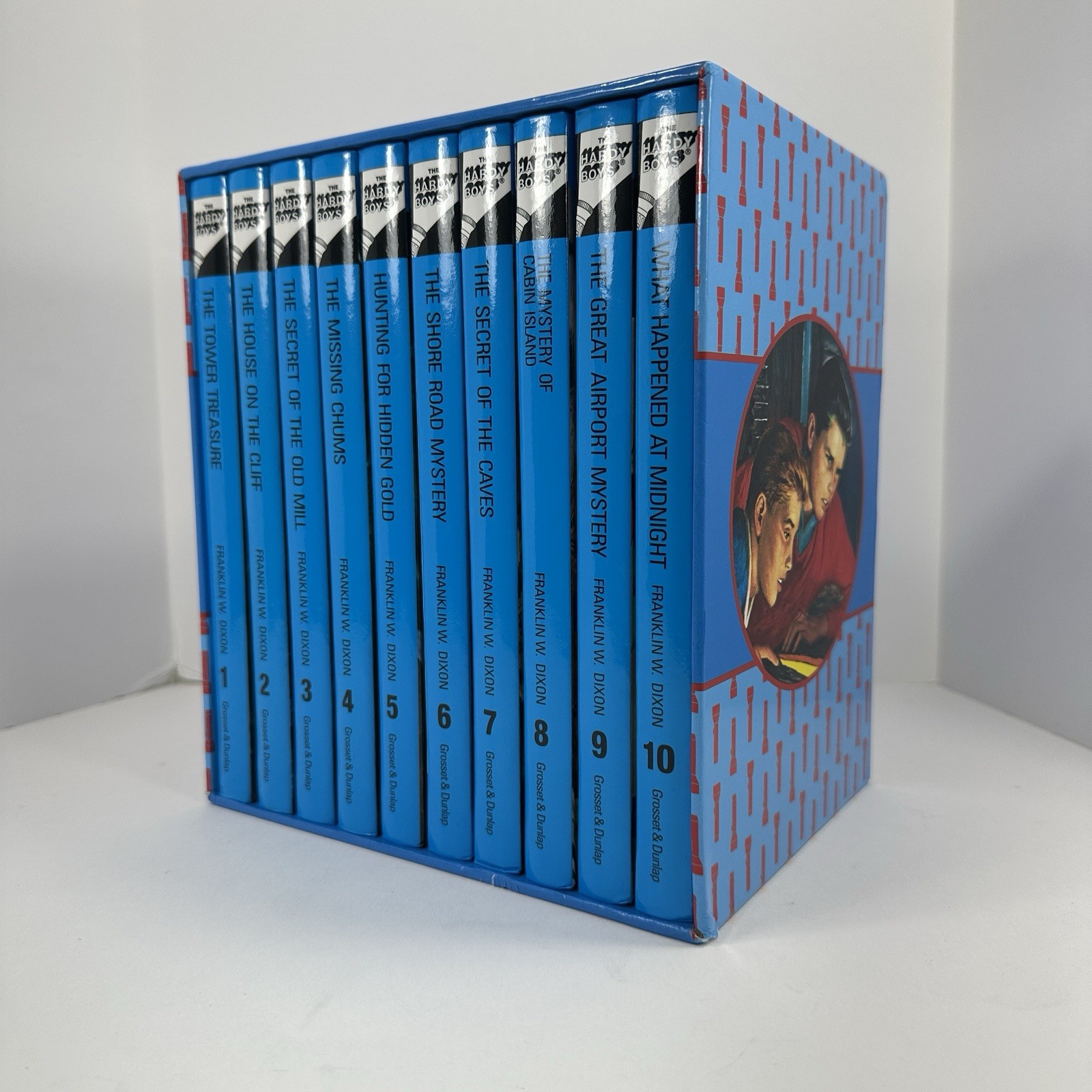 Hard Cover The Hardy Boys Collection Books 1-10 Boxed Set Cardboard Display Case