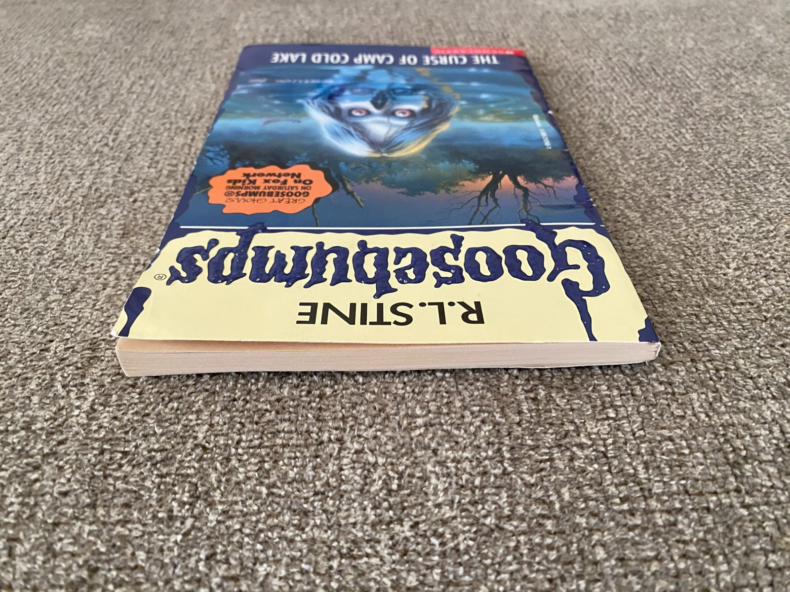 VG/VG- Thin Fan Edition 1st print Goosebumps #56 The Curse of Camp Cold Lake