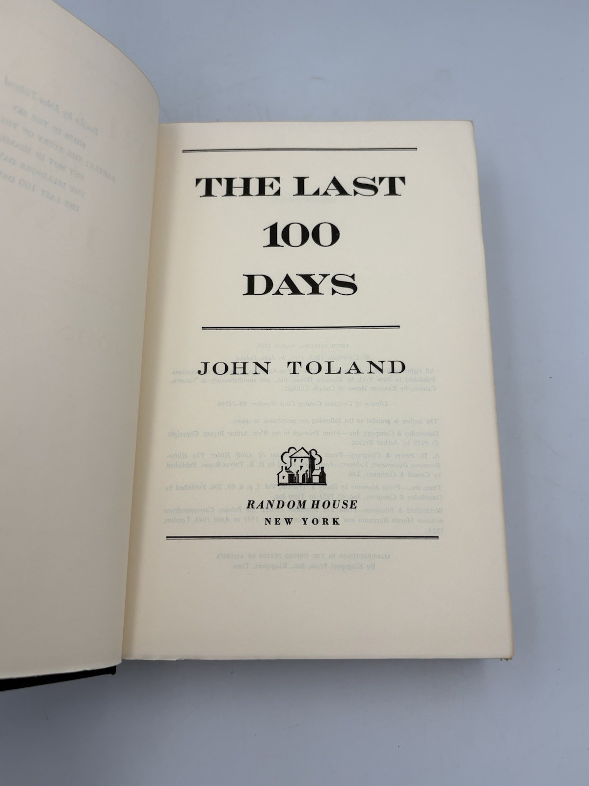 John Toland World War II Hardcover Book Lot of 4 Vintage Hardcovers