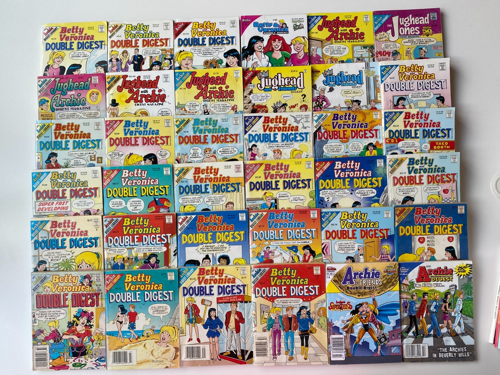 ARCHIE COMICS LOT 86~Double Digest Magazine~JUGHEAD~BETTY~VERONICA~PALS GALS~