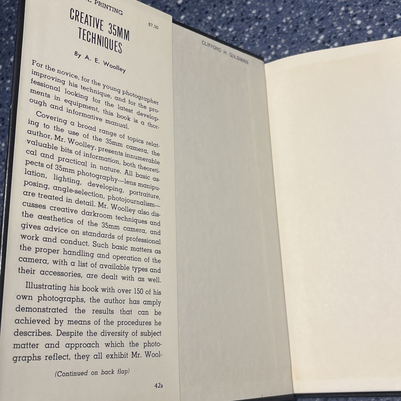 Creative 35mm Techniques by A E Woolley, Barnes, 1964, Hardcover PHOTOGRAPHY